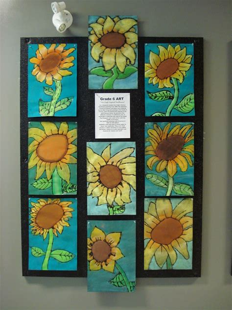 Grade 6 Students Finally Finished Their Sunflowers Last Week This Is A