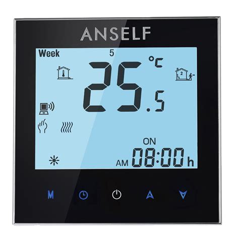 Anself 3a 110~240v Wifi Smart Programmable Thermostat Temperature Controller With Touchscreen