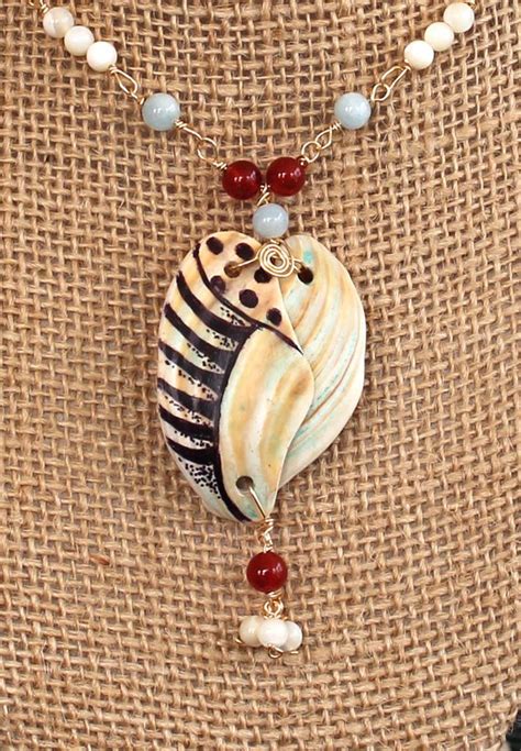 Seashell Jewelry Wearable Art Jewelry Beach Jewelry Handmade Jewelry