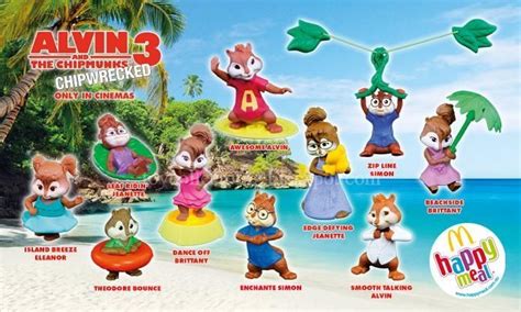 Mcdonalds Alvin Chipwrecked Happy Meal Toys Australia And New