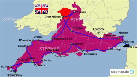 Stepmap S Dengland Landkarte F R Europa