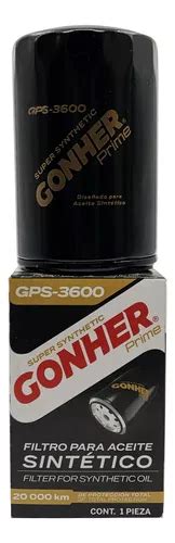 Filtro De Aceite Sintetico Gonher Gps 3600 Ford Lincoln Mazd MercadoLibre