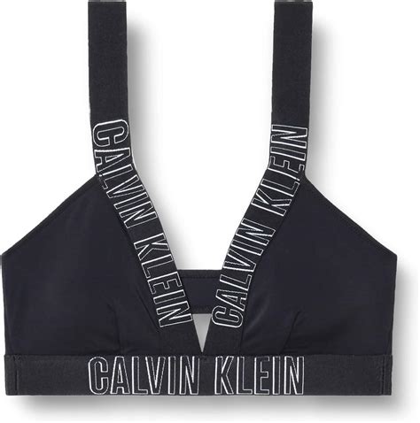 Calvin Klein Womens Plunge Bralette Rp Bikini Top Uk Clothing