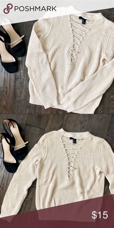 🔥 Forever 21 Deep V Crossover Sweater Crossover Sweater Sweaters