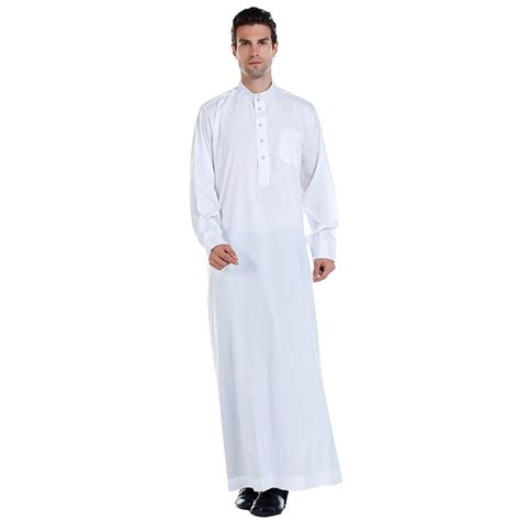 Muslim Arab Middle East Men S Robes Islamic Dubai Long Sleeve Thobe