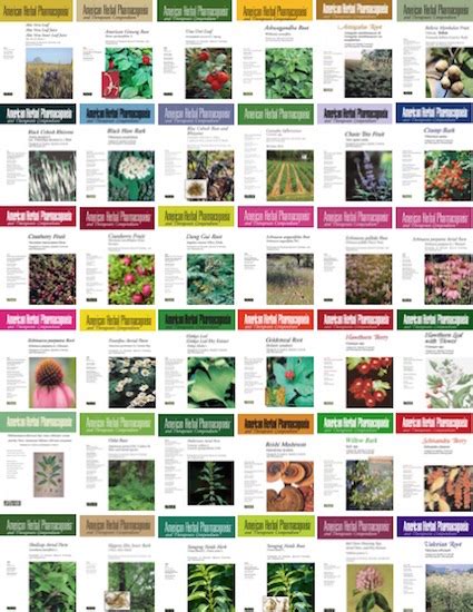 Ahp Monographs Complete Set Of 42 Monographs American Herbal