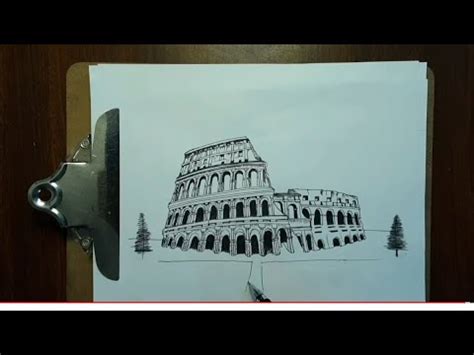 C Mo Dibujar El Coliseo Romano Youtube