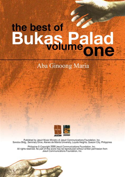 Jescom Philippines Aba Ginoong Maria Music Sheet