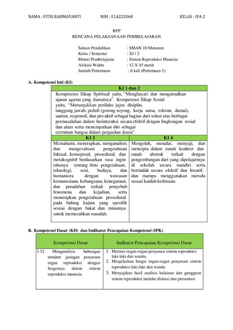 Fitri Rahmayanti Rpp Microteaching Demonstrasi Topik Rpp Rencana