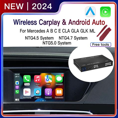 Wireless CarPlay Android Auto Fits For Mercedes Benz A B C E S CLA CLS