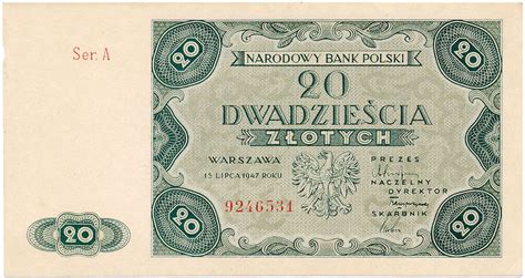 20 złotych 1947 seria A archiwum niemczyk pl