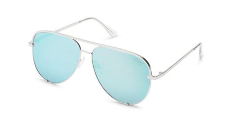 High Key Extra Large Quay Australia Sunglasses Blue Sunglasses Quay