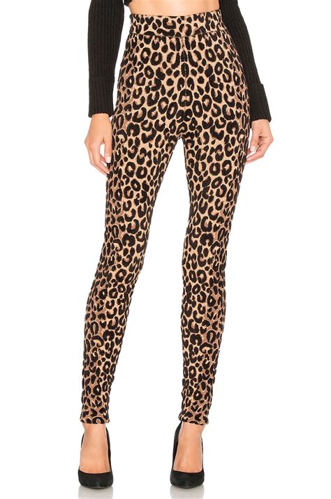 Milly Textured Cheetah Knit Legging In Brown Lyst