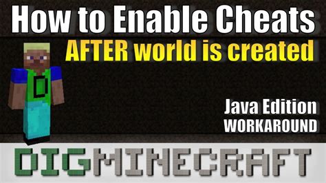 How To Turn On Cheats After A World Is Created Java Edition WORKAROUND