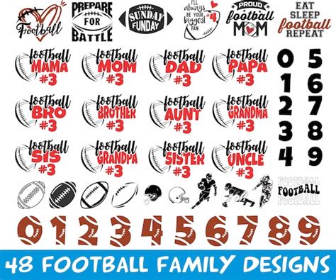 Football Mom Svg Bundle Football Svg Sports Svg Aunt Etsy