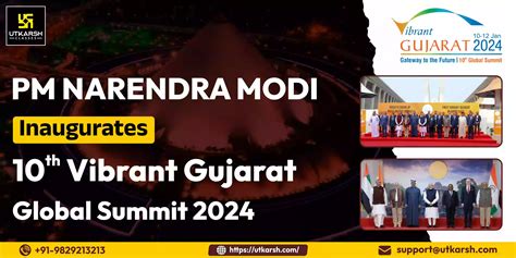 Pm Inaugurates 10th Vibrant Gujarat Global Summit 2024