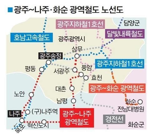 광주일보 광주~나주·화순간 광역철도 노선 단일안 합의