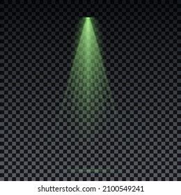 Green Spotlight Green Laser Beam On Stock Vector Royalty Free