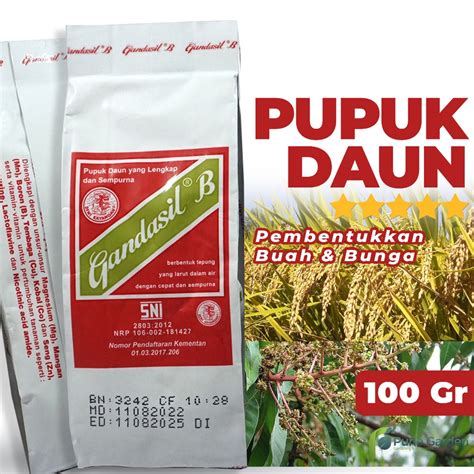 Jual Pupuk Buah Bunga Gandasil B Gr Ori Kemasan Pabrik Shopee