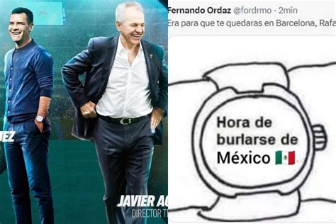 MEMES Vasco Aguirre y Rafa Márquez llegan al Tri y redes estallan