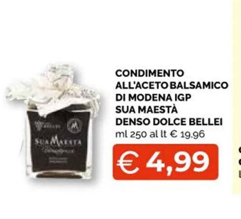 Condimento All Aceto Balsamico Di Modena Igp Sua Maest Denso Dolce