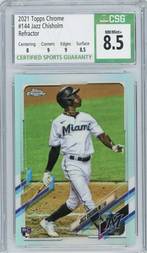 2021 Topps Chrome Refractor 144 Jazz Chisholm RC For Sale Online