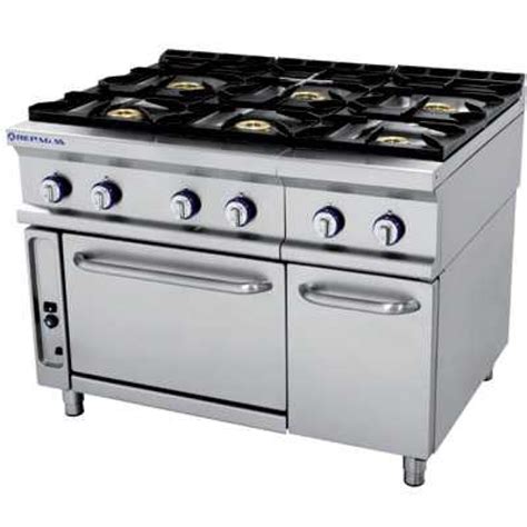 Cocina Industrial A Gas Fuegos Con Horno Fondo Repagas Cg Pro