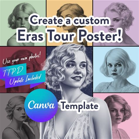 Custom Eras Tour Poster Canva Template, Era's Tour Wall Art, Era's ...