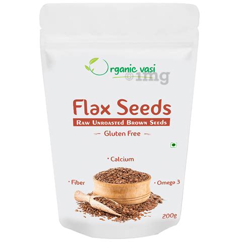 Organic Vasi Flax Seeds Raw Unroasted Brown Seeds Buy Packet Of 2000 Gm Seeds At Best Price In