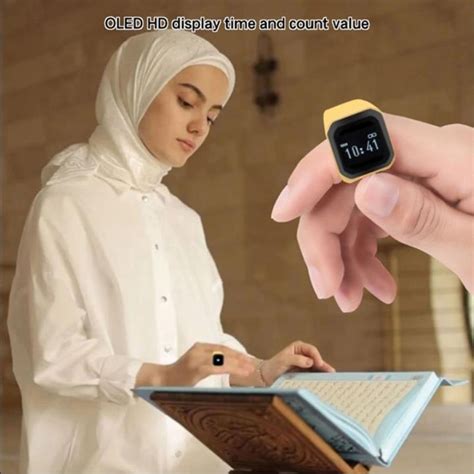 Muslim Smart Ring Zinc Alloy Tally Tasbeeh Counter Prayer Time