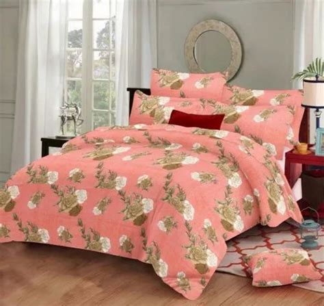 Pink Floral Printing Cotton Double Bed Sheet At Rs 600 Set In Ahmedabad