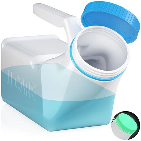 Male Urinals (1 Pack) Urine Bottle with Glow in The Dark Screw Cap