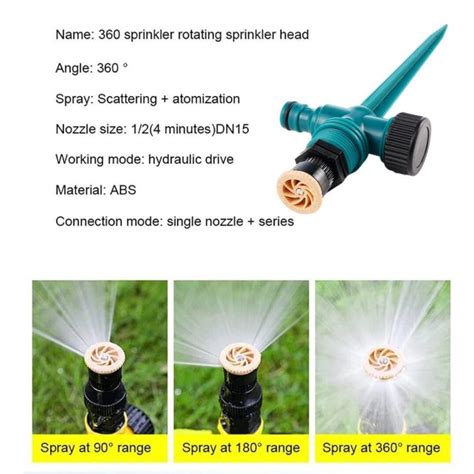 Lawn Sprinkler Rotation Auto Irrigation System Plug Atomization