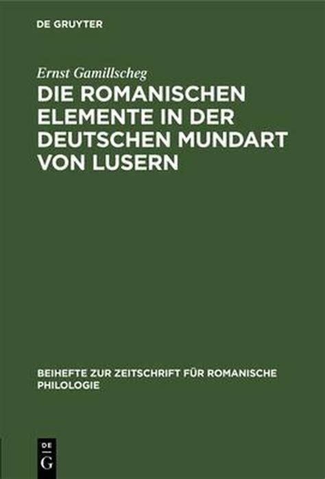 Beihefte Zur Zeitschrift Für Romanische Philologie Romanischen