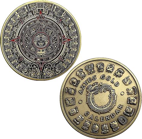 Mayan Aztec Calendar Art Prophecy Culture Challenge Coin Mexican Maya