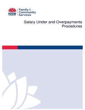 Fillable Online Salary Overpayments Procedures Operational Policy