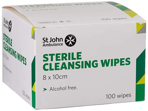 St John Ambulance Sterile Cleansing Wipes Pack Of 100 St John