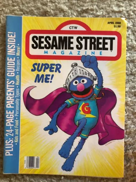 Vintage Sesame Street Magazine Super Me Ctw Childrens Grover April