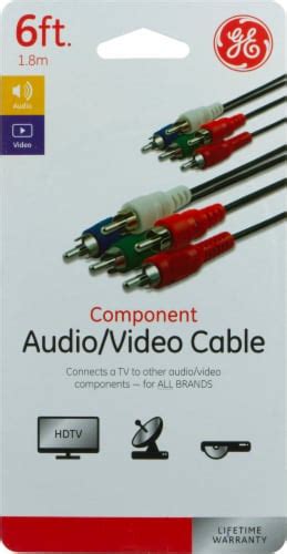 GE Component Audio And Video Cable Black 6 Ft Kroger