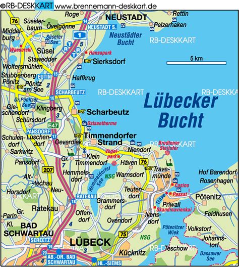 Map Of Luebecker Bucht Region In Germany Welt Atlas De