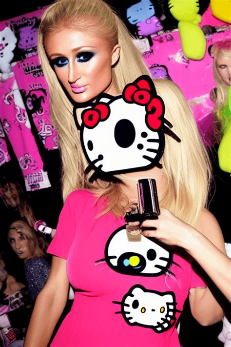 Paris Hilton Zombie Dj Set Hello Kitty · Creative Fabrica