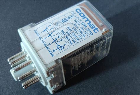 CR310 RELAY 3PDT RELECO MR COMAT COIL 24V DC NOS 5A 250V AC 1 2KVA