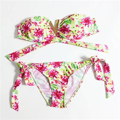 Sexy Flower Printing Bikini Sets Wealfeel