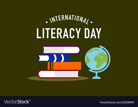 Happy international literacy day logo Royalty Free Vector