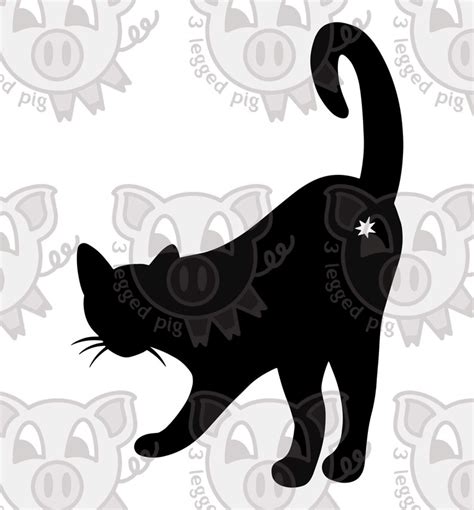 Cat Butt Silhouette Cut File Eps Png Svg Etsy New Zealand