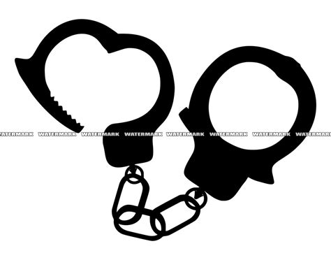 Handcuffs Svg Handcuffs Cut File Handcuffs Dxf Handcuffs Etsy