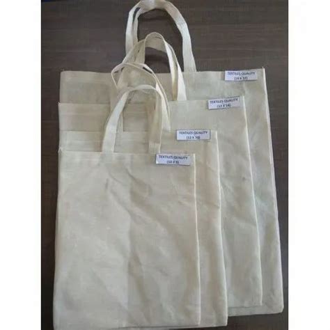 Loop Handle Growwel Marketing Plain Cotton Shopping Bag Capacity 2 5