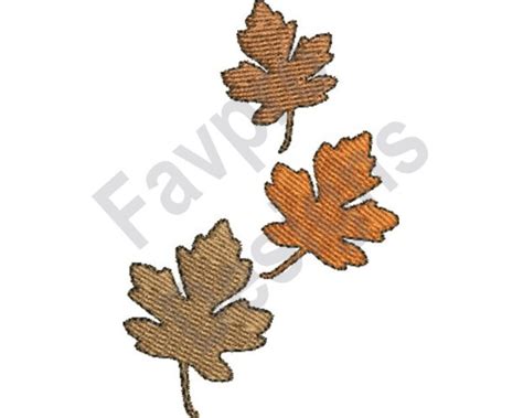 Autumn Leaves Machine Embroidery Design Etsy