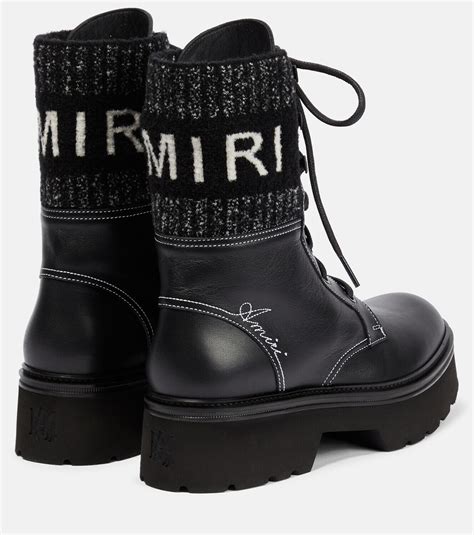 Amiri Leather Lace Up Boots Amiri