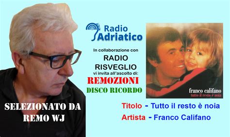 Disco Ricordo Franco Califano Tutto il resto è noia video Radio